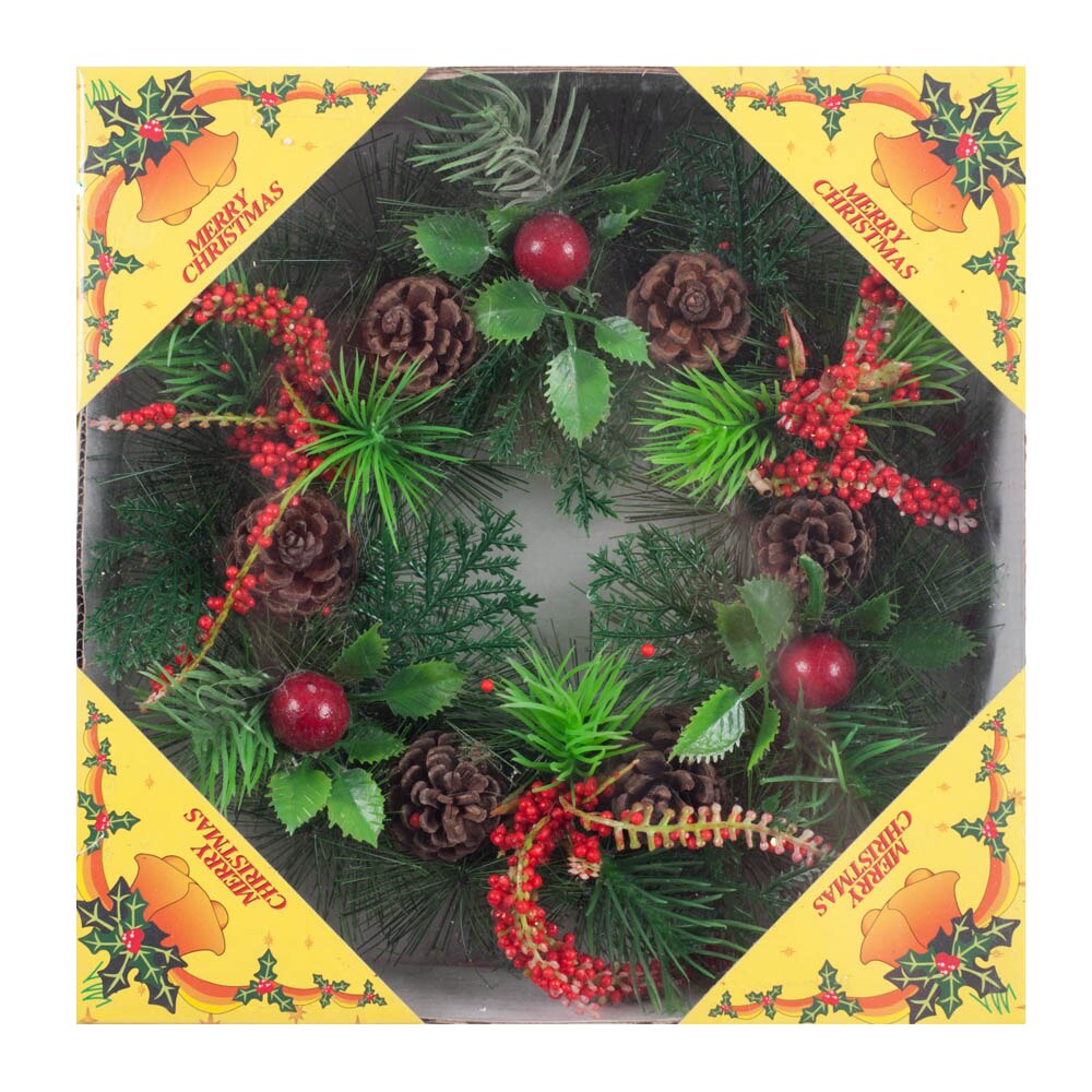 Coronita decorativa colorata eNoelle, diametru 20 cm