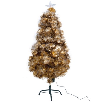 Brad fibra optica eNoelle, auriu, 120 cm Brad fibra optica eNoelle, auriu, 120 cm