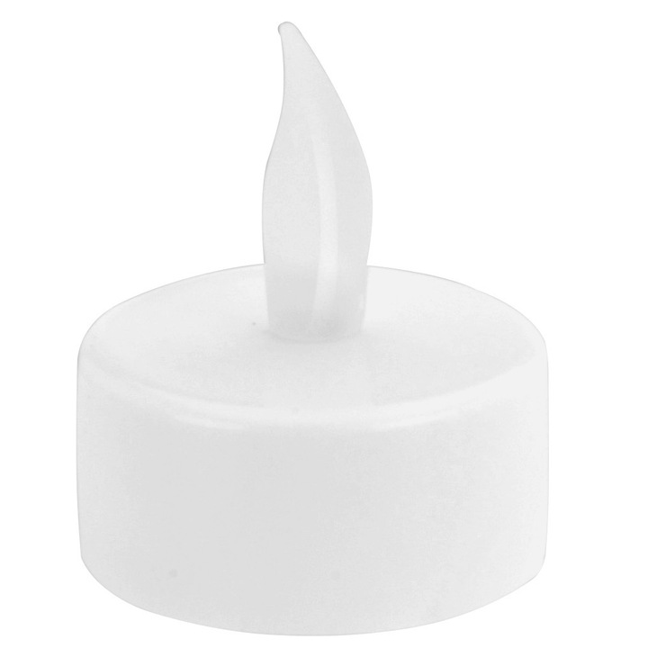 Set 2 lumanari eNoelle cu LED, alb