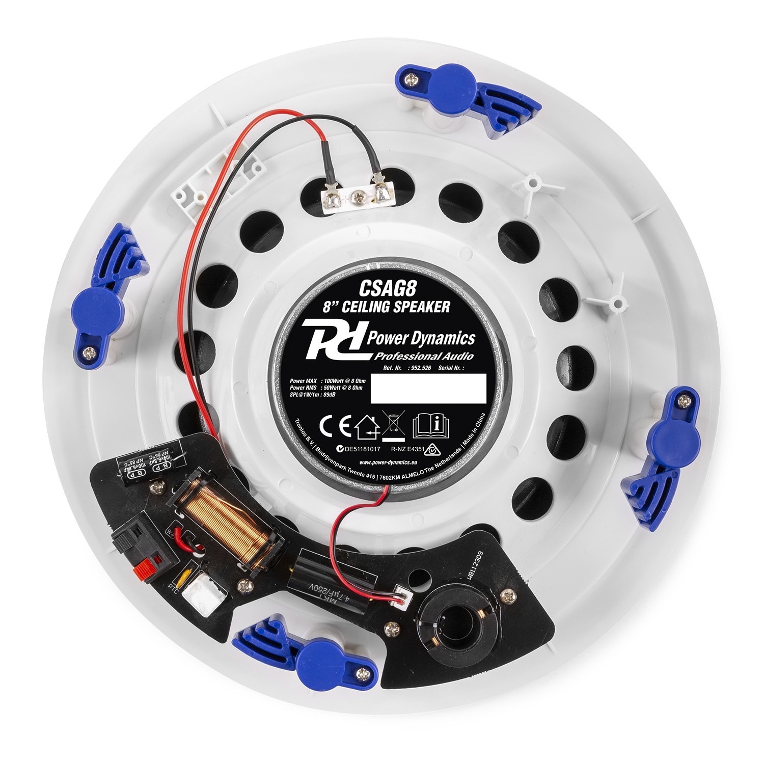 Difuzor de tavan, 2 cai, 50W RMS, 8", Power Dynamics CSSG8