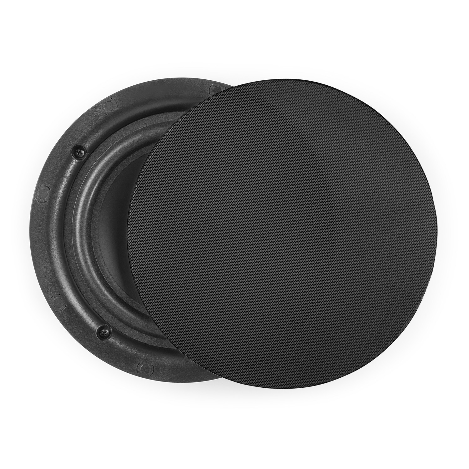 Set de 2 difuzoare amplificate incastrabile, 2 cai, 80W RMS, 8", Bluetooth, negru, Power Dynamics NCBT8B