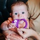 Пръстен за дъвка, Tommee Tippee, Teethe Kalani Mini, 3 месеца +, лилав