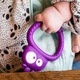 Пръстен за дъвка, Tommee Tippee, Teethe Kalani Mini, 3 месеца +, лилав