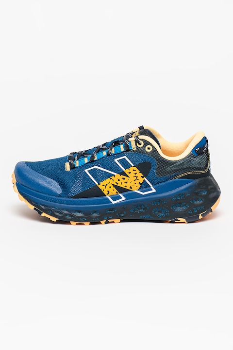 New Balance, Pantofi cu garnituri de plasa pentru alergare, Albastru inchis, 42.5