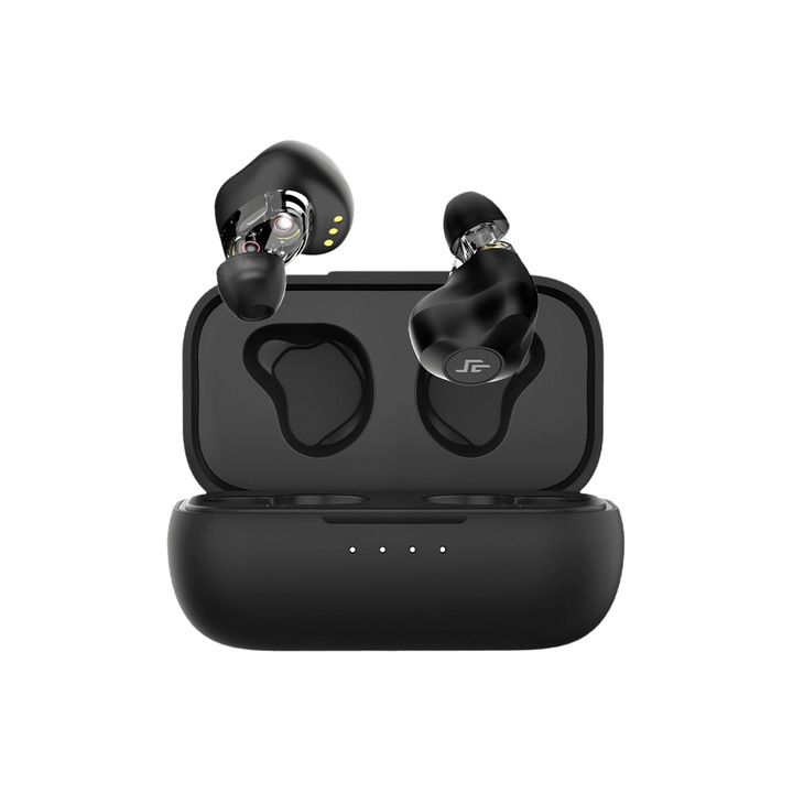 Слушалки True Wireless Crossbeats® EVOLVE Metallic Black, Bluetooth, футуристичен дизайн, управление с бутони, Bluetooth 5.0, USB-C