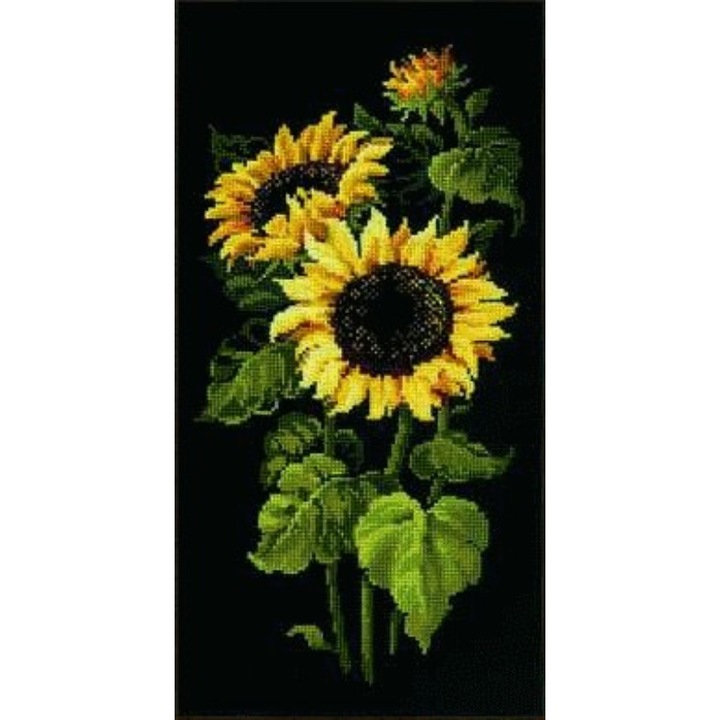 Set goblen, Riolis, Bumbac, Model- Floarea soarelui