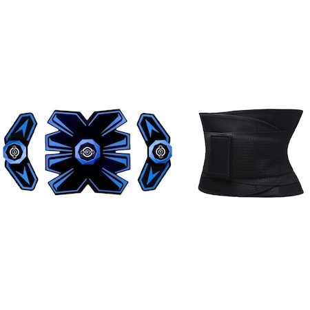 Centura smart fitness cu electrostimulare, reincarcare USB, centura fitness pentru slabit si modelarea taliei, neopren, marimea M, abdomen, brate, fese, DBD098