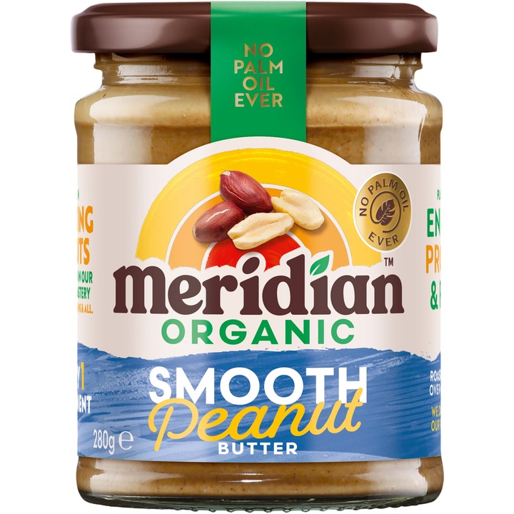 Unt bio de arahide Meridian, 280 g
