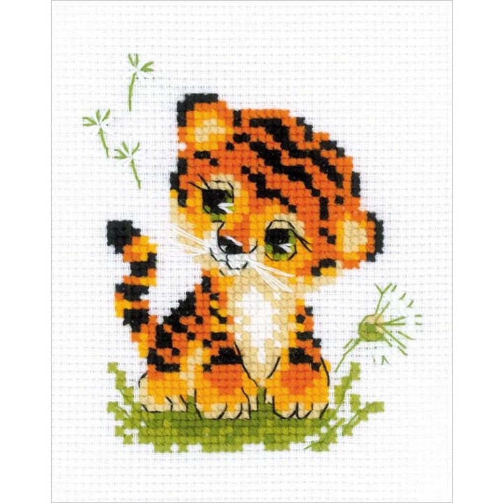 Set goblen Baby tiger, RIOLIS, Bumbac, Multicolor