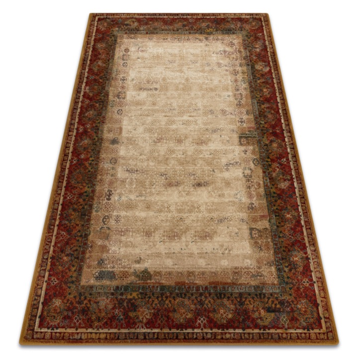 Covor DYWANY ŁUSZCZÓW de lana polonia pamuk 2 rosu, 135x200 cm