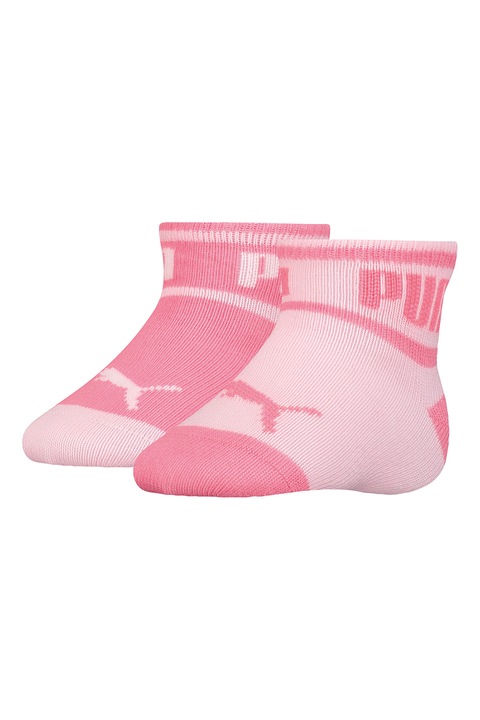 Puma, Дълги чорапи с дизайн с цветен блок - 2 чифта, Розово, 15-18 EU