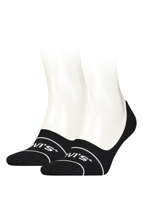 Levi's, Унисекс изрязани чорапи - 2 чифта, Черен