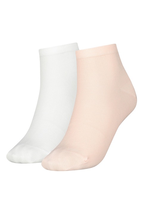 Tommy Hilfiger, Къси чорапи - 2 чифта, Бял/Праскова