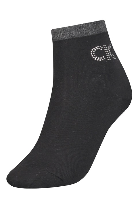 CALVIN KLEIN, Чорапи с декоративни камъни - 1 чифт, Черен, One Size