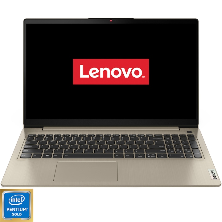 Лаптоп Lenovo IdeaPad 3 15ITL6, Intel® Pentium® Gold 7505, 15.6", Full HD, RAM 4GB, 256GB SSD, Intel® UHD Graphics, Free DOS, Sand