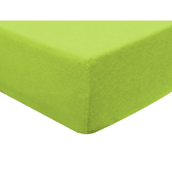 Чаршаф, Тери 014, Памук/Полиестер, 200 x 220 см, С ластик, Зелен