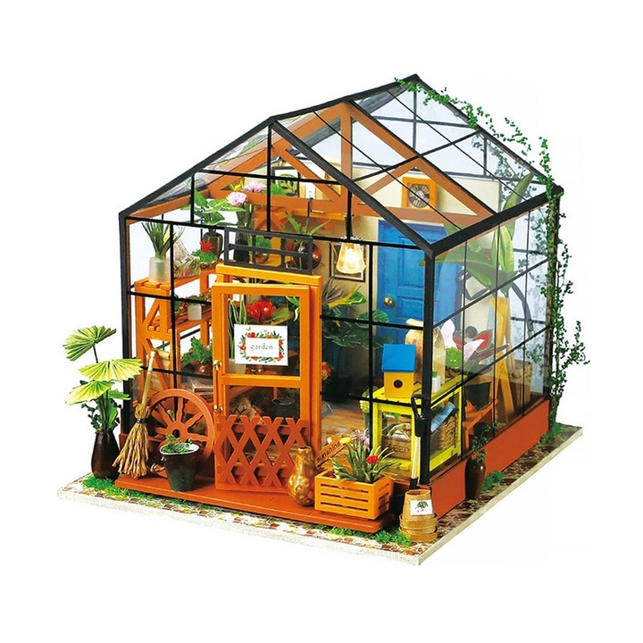 3D пъзел Rolife Зелена мини къща Кейти флорист, DG104