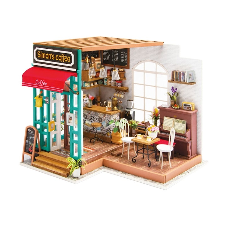 3D пъзел Rolife Мини Куклена къща Кафене на Саймън, DG109