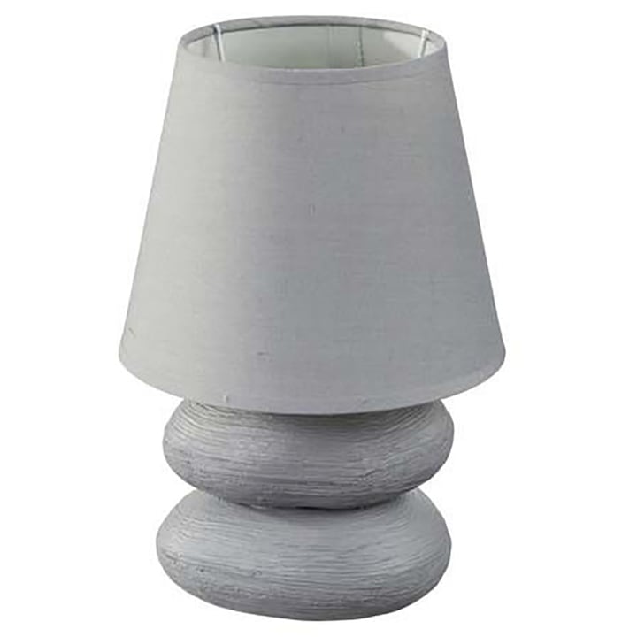 Керамична нощна лампа, 15 х 22 см, Сив