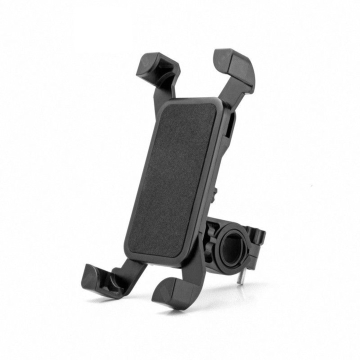 Suport telefon pentru biciclete, PVC, Universal, 3.5-6.5'', Negru Negru