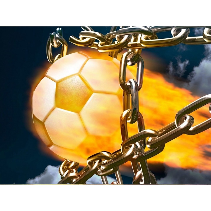 Kit pictura cu diamante 5D, Model Fotbal, 30 x 40cm, Multicolor