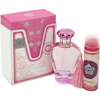 Set Ard al Zaafaran, Turab Al Dhahab Amazing Rose, Femei: Apa de Parfum, 100ml + Deodorant Spray, 100 ml