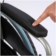 Scaun cu rotile din otel, sezut 46 cm, Negru, CML-202AJ-46N