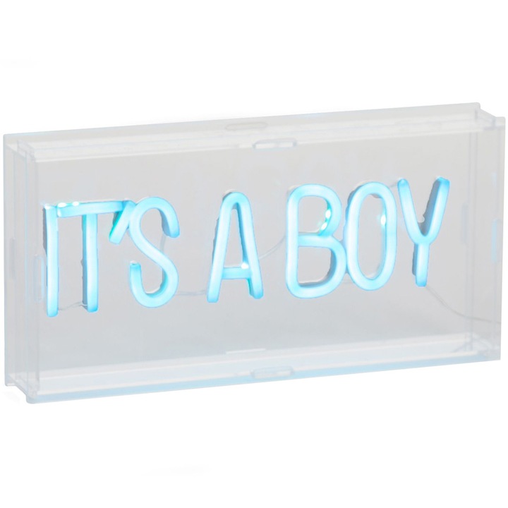 Caseta luminoasa Neon Childhome 30x15 cm, Albastru