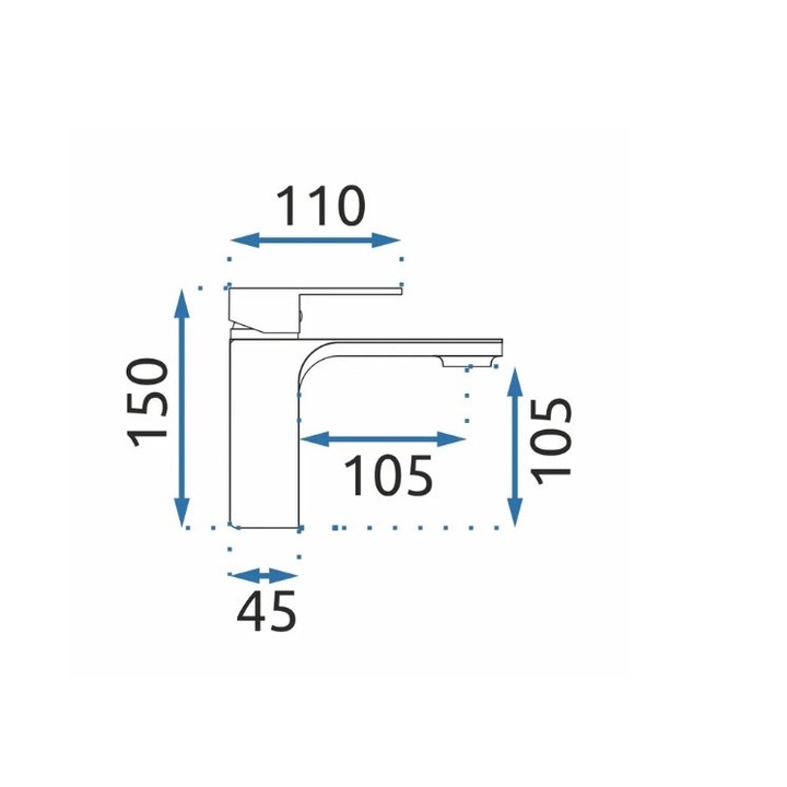 Смесител Rea Urban Black Low, Месинг