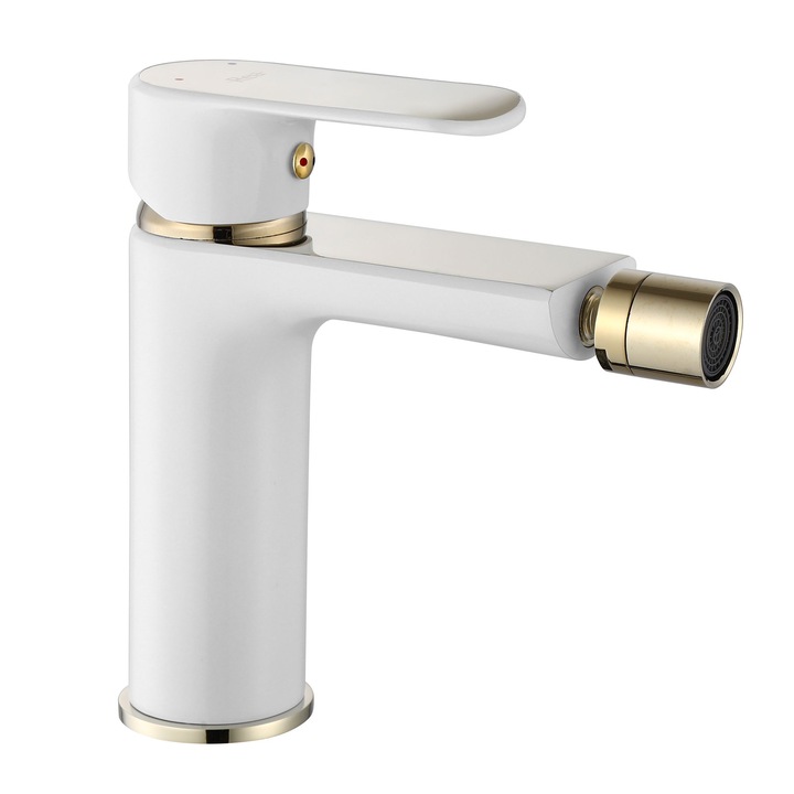 Смесител за биде Rea Bloom White Gold, Хром, Месинг