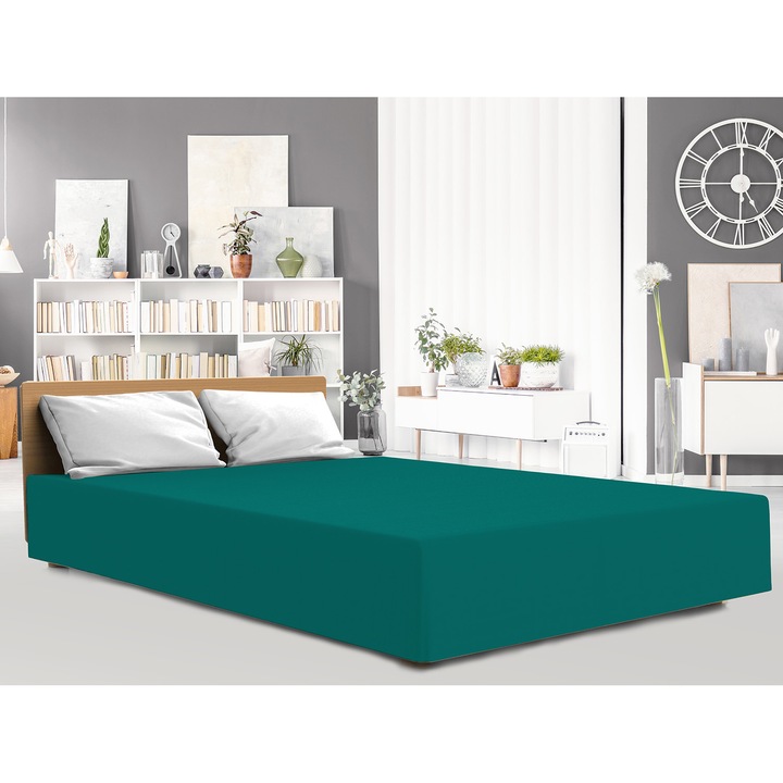Чаршаф с еластично трико, Darymex, 220x200 см, Зелен