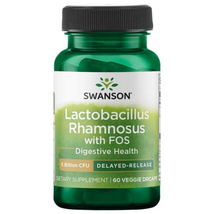 Хранителна добавка, Храносмилателна система и чревна флора, Swanson Lactobacillus Rhamnosus с FOS - 60 капсули