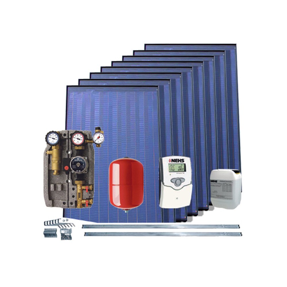 Kit solar Idella Family Standard IFST 2.08 mp cu 8 colectoare solare pentru tot timpul anului