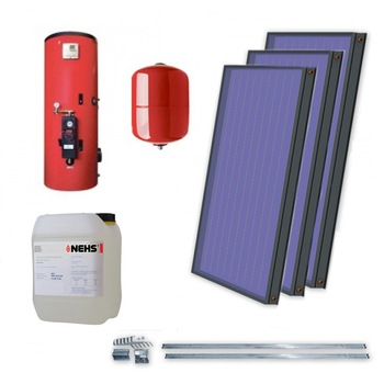 Kit de 3 panouri solare Idella Family Standard IFST 2.08 mp cu rezervor solar Solarbag 400 pentru apa menajera Kit de 3 panouri solare Idella Family Standard IFST 2.08 mp cu rezervor solar Solarbag 400 pentru apa menajera