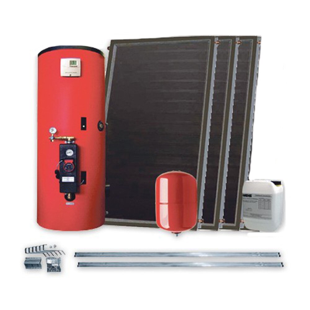 Kituri solare cu 3 panouri Idella Family Standard IFST 2.05 mp cu boiler solar Solarbag 400.2