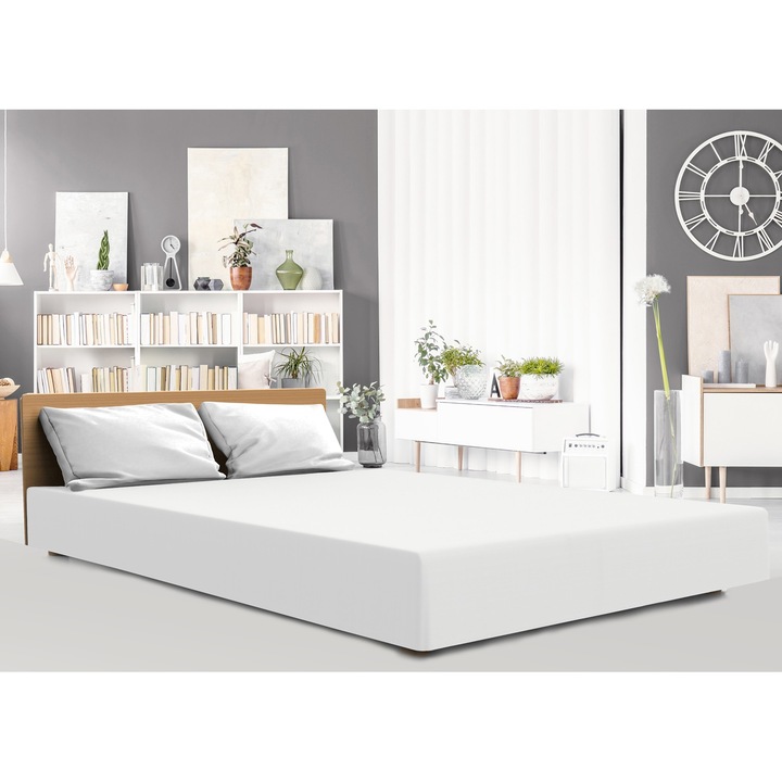 Чаршаф с еластично трико, Darymex, 160x200 см, Бял