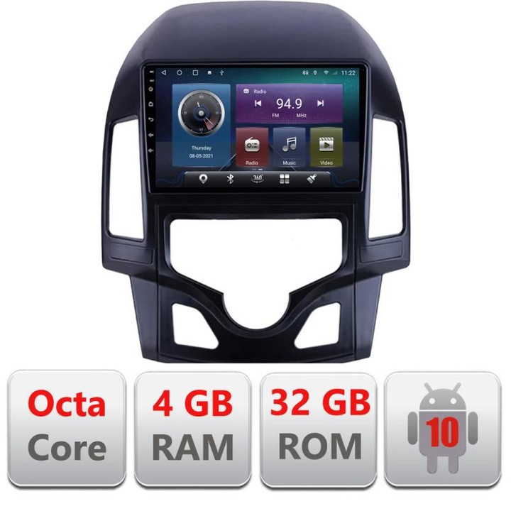 Специализирана навигация Hyundai I30 2009-2012 автоматичен климатроник C-i30automatic Octa Core с Android Радио Bluetooth Интернет GPS WIFI 4+32GB