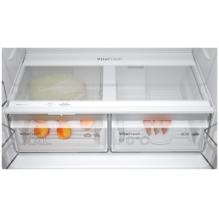 Frigider side by side Bosch KFN96VPEA, Multidoor, 605 l, Clasa E, NoFrost, VitaFresh, EasyClean, SuperFreezing, 183 cm, Inox Antiamprenta