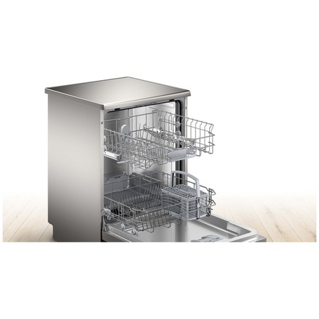 Masina de spalat vase Bosch SGS2HTI72E, 12 seturi, 5 programe, Clasa E, ExtraDry, AquaStop, 60 cm, Inox antiamprenta