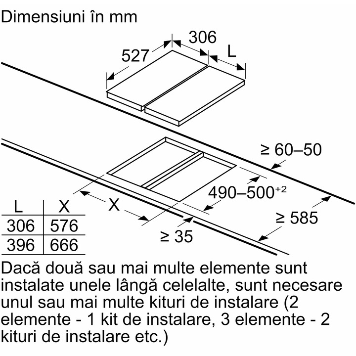 Plita incorporabila Bosch PKF375FP2E, Vitroceramica, 2 zone de gatit, HighSpeed, 30 cm, Negru