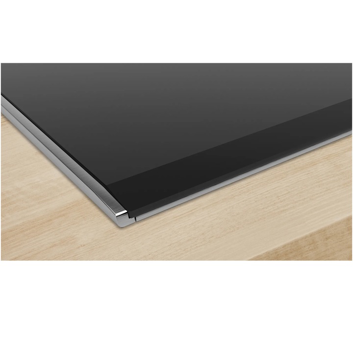 Plita incorporabila Bosch PKF375FP2E, Vitroceramica, 2 zone de gatit, HighSpeed, 30 cm, Negru