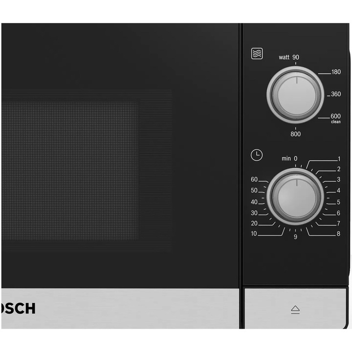 Микровълнова печка Bosch FFL020MS2, 800W, 20L, Хидролитична система, LED осветление, Черно стъкло