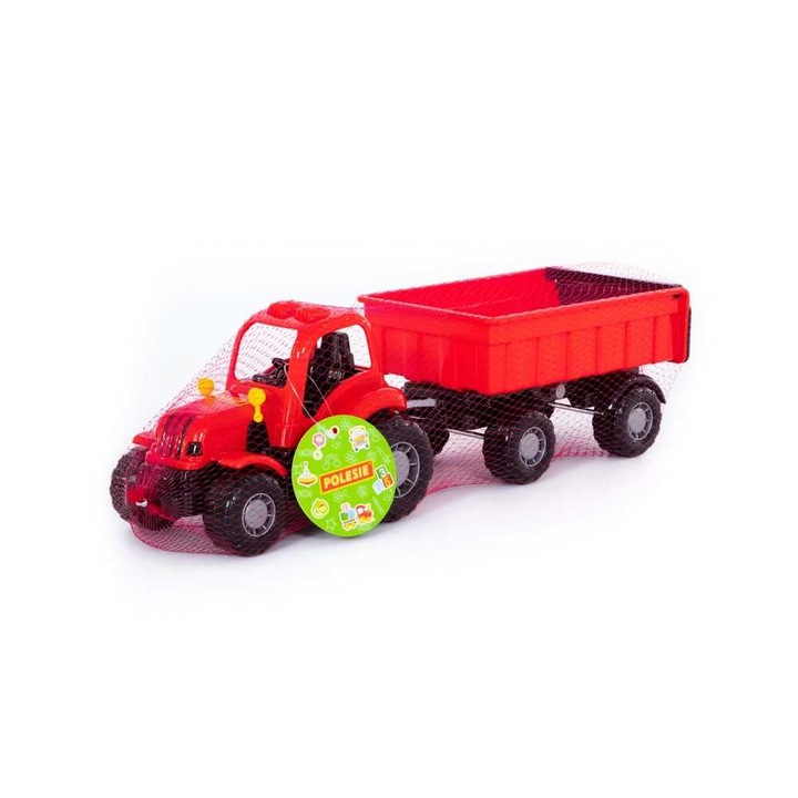 Traktor pótkocsival, 44x13x14 cm, Polesie, 7 játék