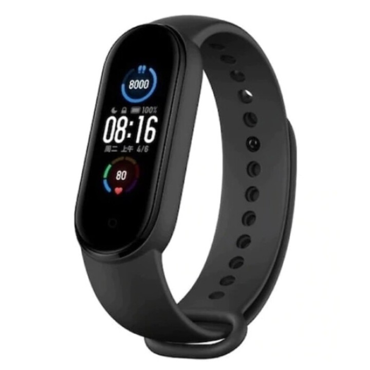 Bratara fitness smart, masurarea tensiunii, FitPro negru