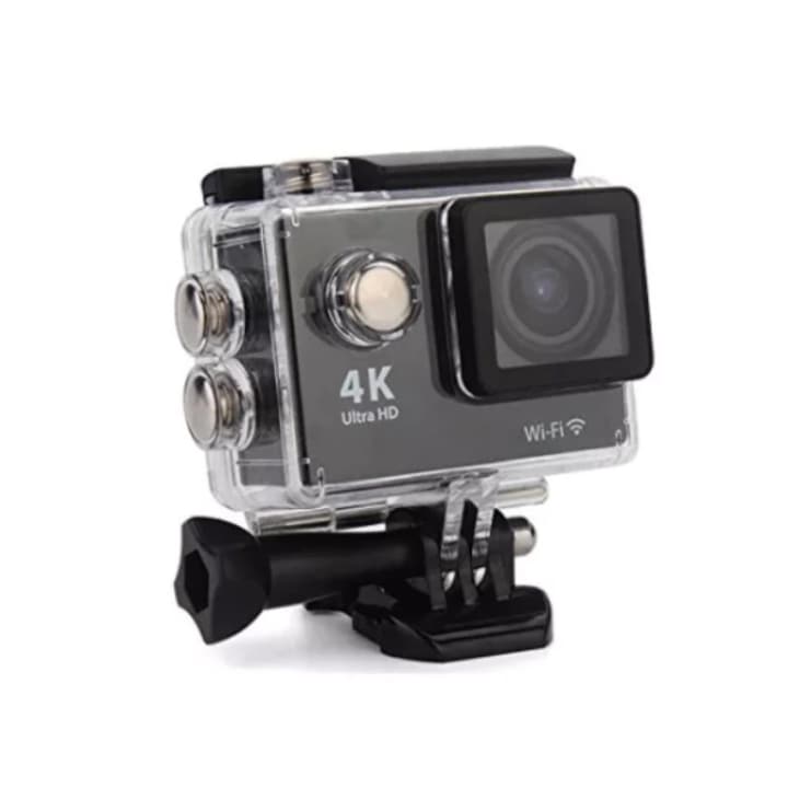 Akciókamera Full 4D, WiFi, Víz alatti fényképezéshez, 4K 30 fps, fekete