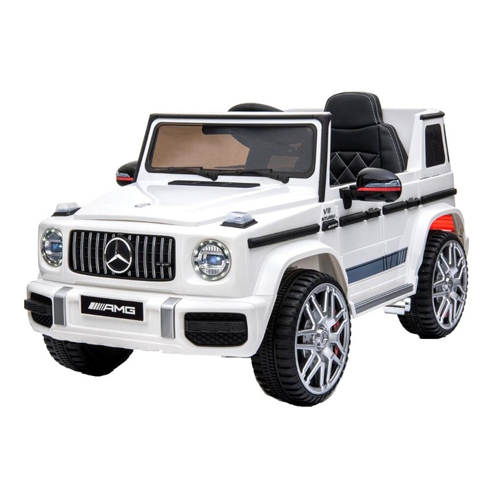 Masinuta electrica pentru copii Mercedes G63 AMG 70W 12V premium culoare Alb