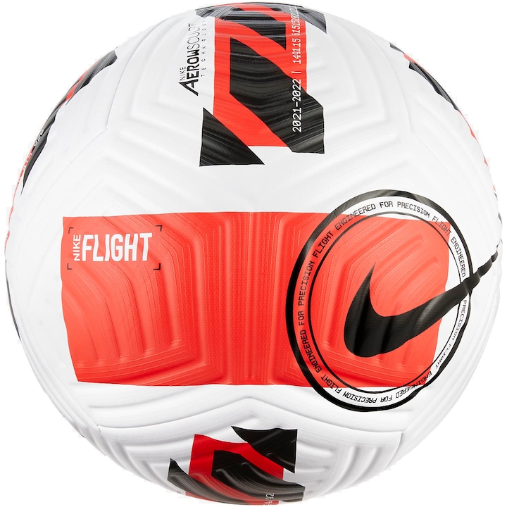 Футболна топка Nike UNISEX NK FLIGHT- FA21 WHITE/BRIGHT CRIMSON/(BLACK) 5