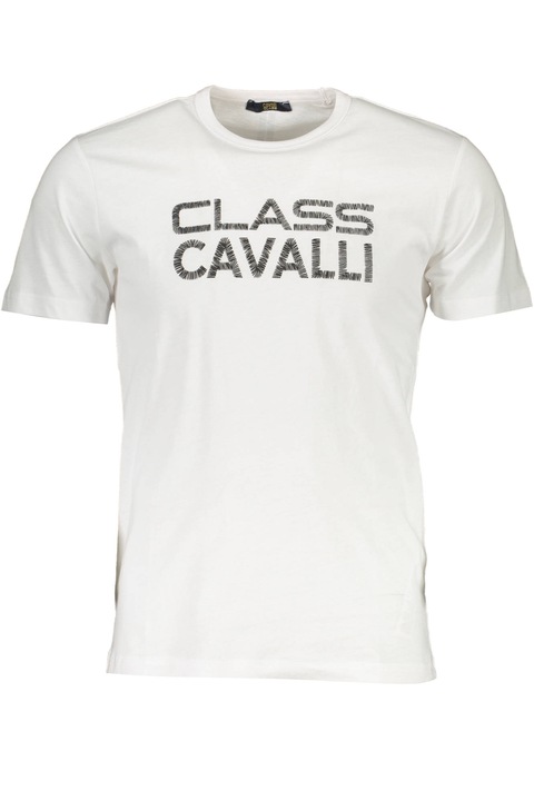 Tricou barbati, Cavalli Class, 9211175, Logo, Alb, Alb, 2XL