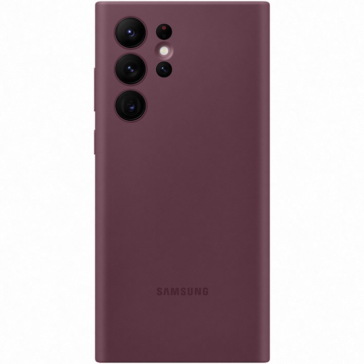 Защитен калъф Samsung Silicone Cover, За Galaxy S22 Ultra (S908), Burgundy