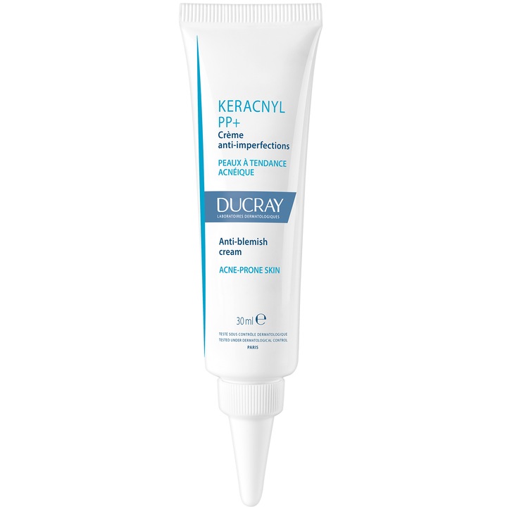 Crema calmanta anti-imperfectiuni Ducray Keracnyl PP+, pentru tenul cu tendinta acneica, 30 ml